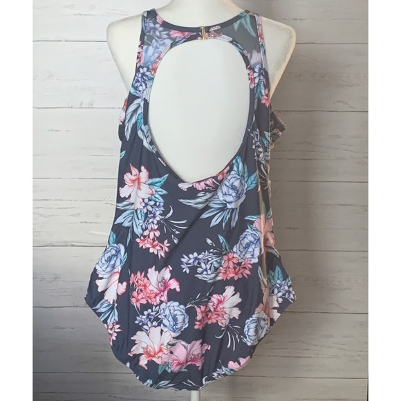 NWOT Emerald Bay blue floral swimsuit Sz 24 - Picture 5 of 8